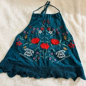 Embroidered floral top